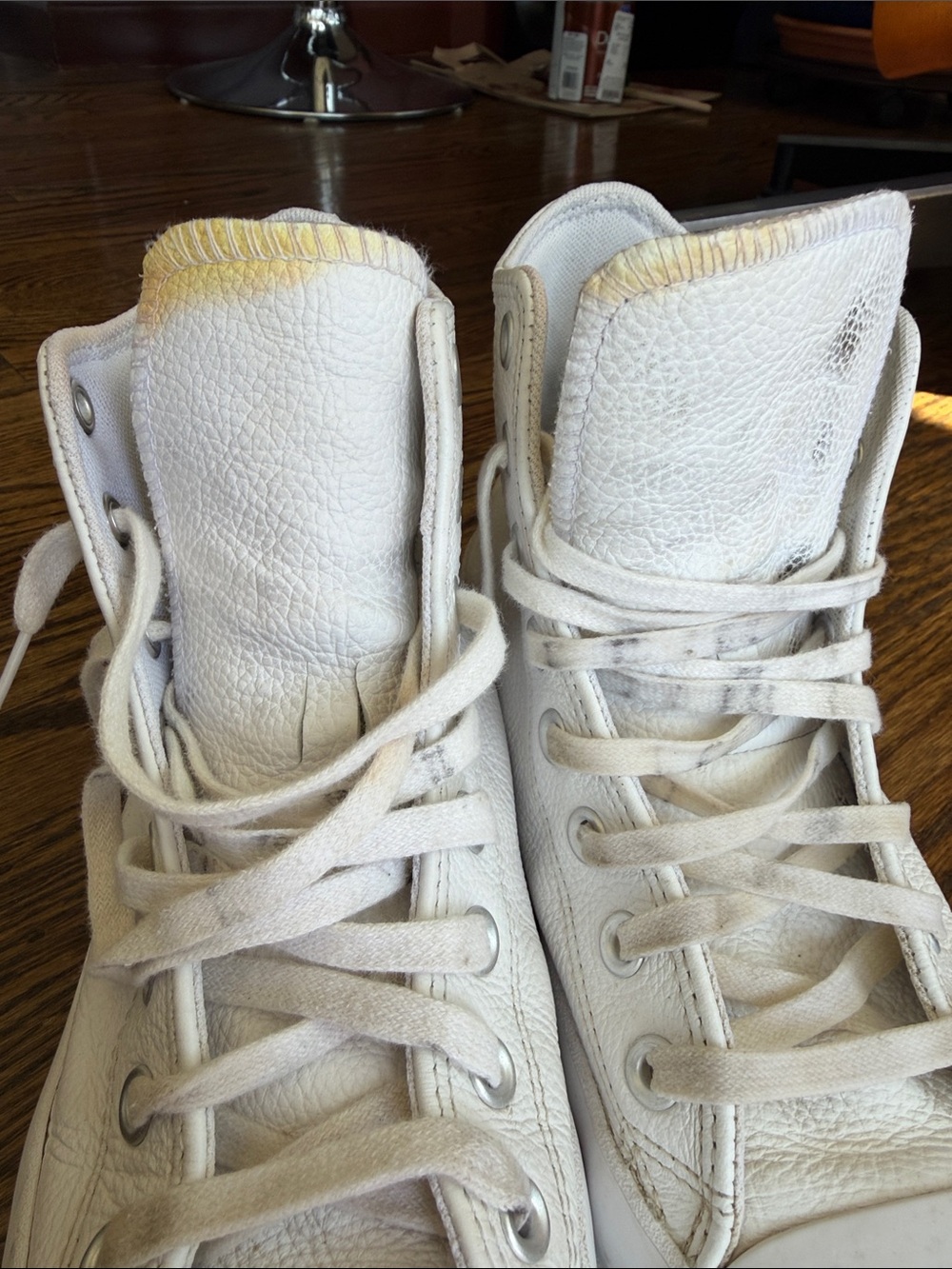 Converse hi top lugged heel white leather 9.5 - Picture 7 of 9